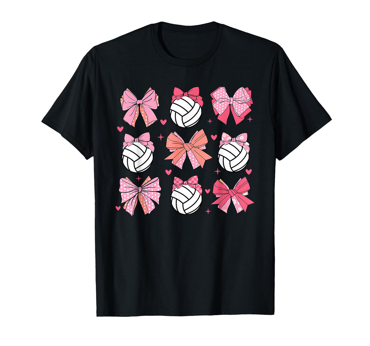 volleyball Coquette Bow volleyball Mom Mothers Day Softball T-Shirt