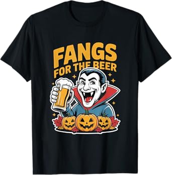 Vampire Funny Halloween Beer Lover T-Shirt