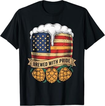 Brewery American Flag Craft Beer for American Pride T-Shirt