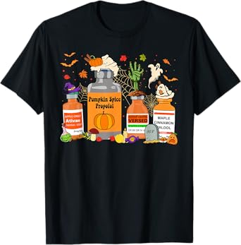 Pumpkin Spice Propofol Ativan Versed Haldol Halloween Nurse T-Shirt