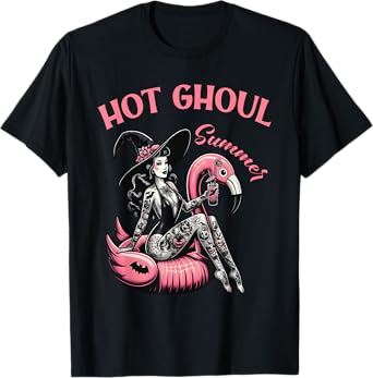Women Mens Funny Halloween Hot Ghoul Summer Summerween T-Shirt