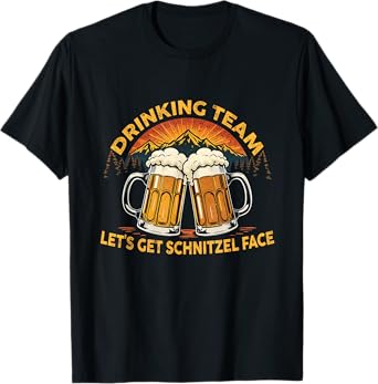 Oktoberfest Drinking Team Lets Get Schnitzel German T-Shirt