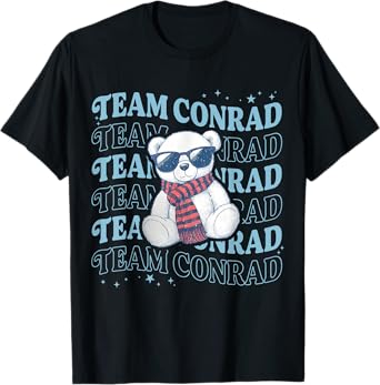 Team Conrad Name Mint Bear for Men Women Kids T-Shirt