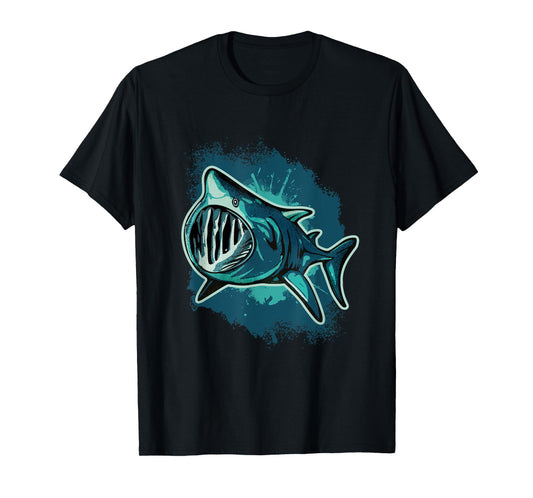 Ferocious Shark Art - Ocean Predator Basking Shark T-Shirt
