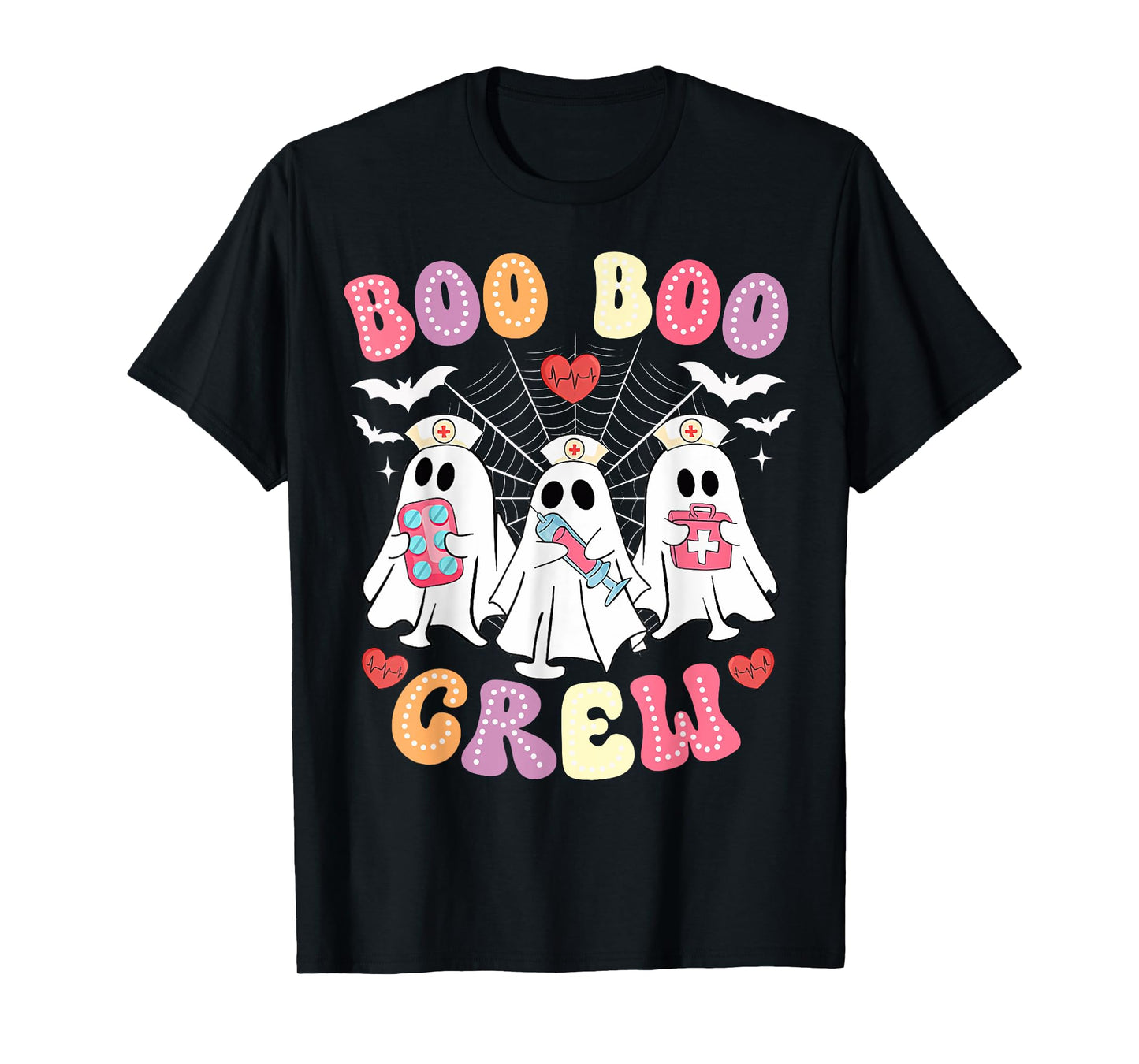 Funny Nurse Life Halloween Matching Boo Boo Crew Nurse T-Shirt
