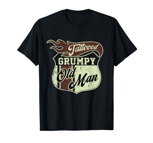 Tattooed Grumpy Old Man Saying Tattoo Vintage T-Shirt