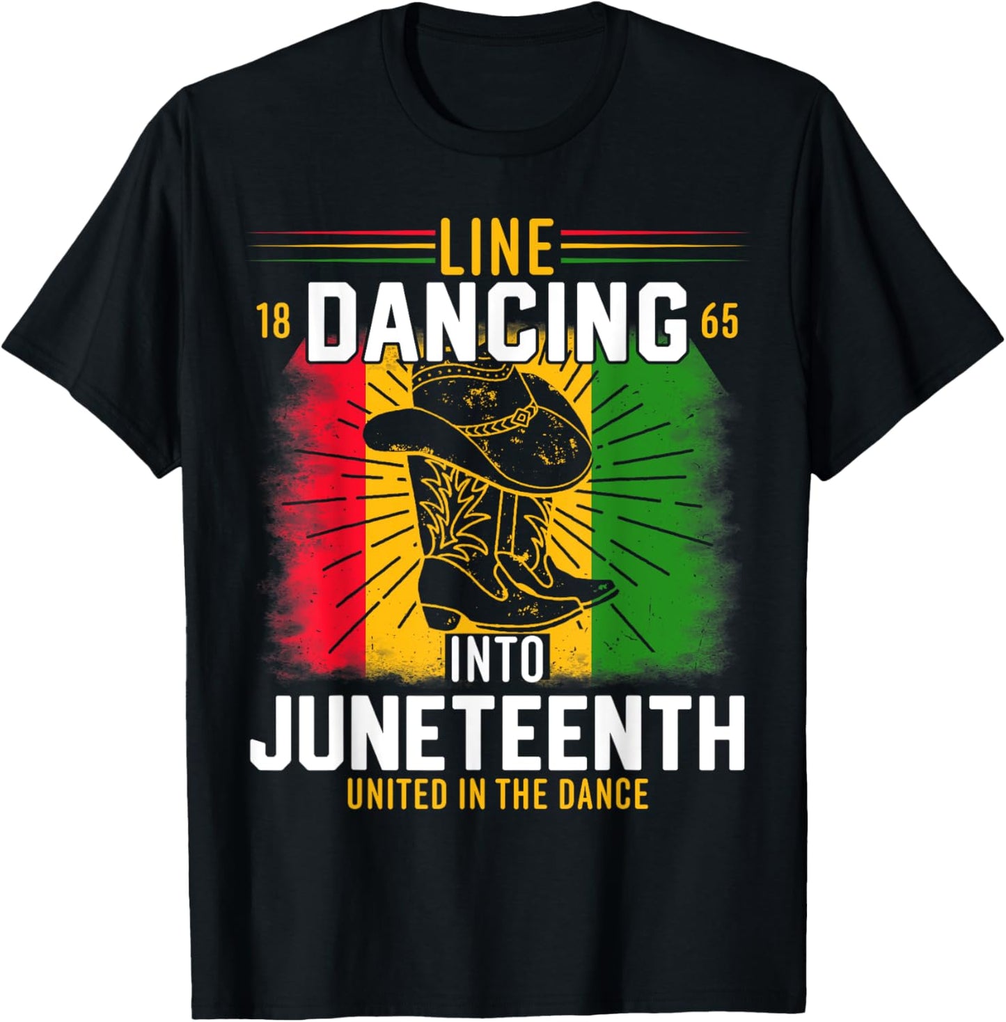 Line Dancing Into Juneteenth United In Dance T-Shirt