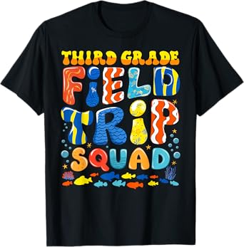 Field Trip Squad Fish Aquarium 3rd Grade Teacher Student T-Shirt