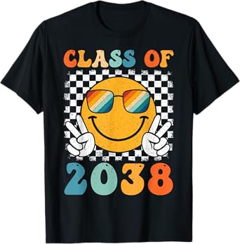 Class Of 2038 Kindergarten Grow With Me Graduation Kids Boys T-Shirt