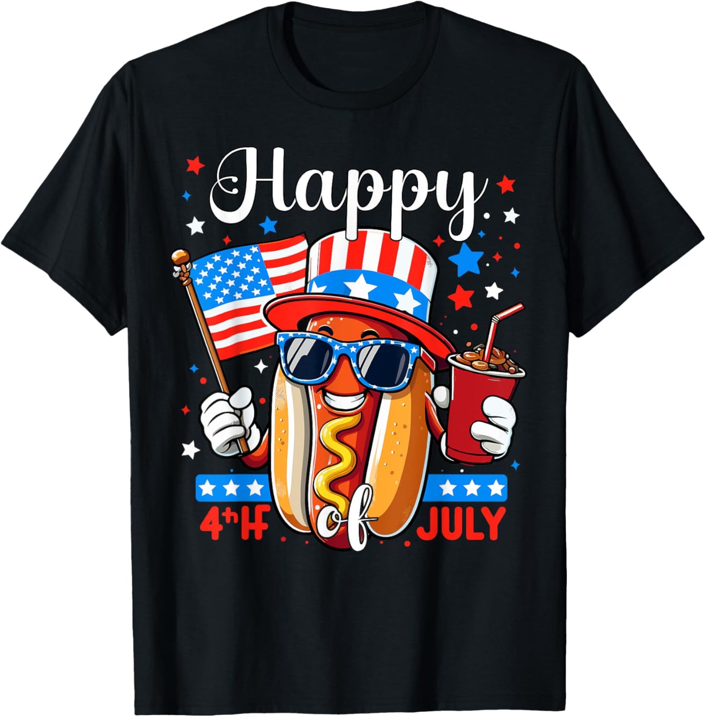 4th of July Hotdog Independence Day Patriotic Fourth of July T-Shirt