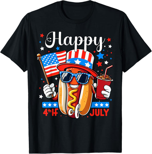 4th of July Hotdog Independence Day Patriotic Fourth of July T-Shirt