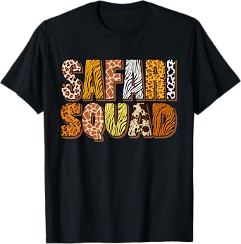 Safari Squad Africa Animal Skin Print for Boys Girls Kid Men T-Shirt