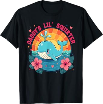 Daddys Little Whale Funny Inappropriate Adult Humor Women T-Shirt