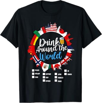 Getrnk Getrnke Bier Wein Mexiko Frankreich Norwe Adult Vacation Drinking Countries International National T-Shirt