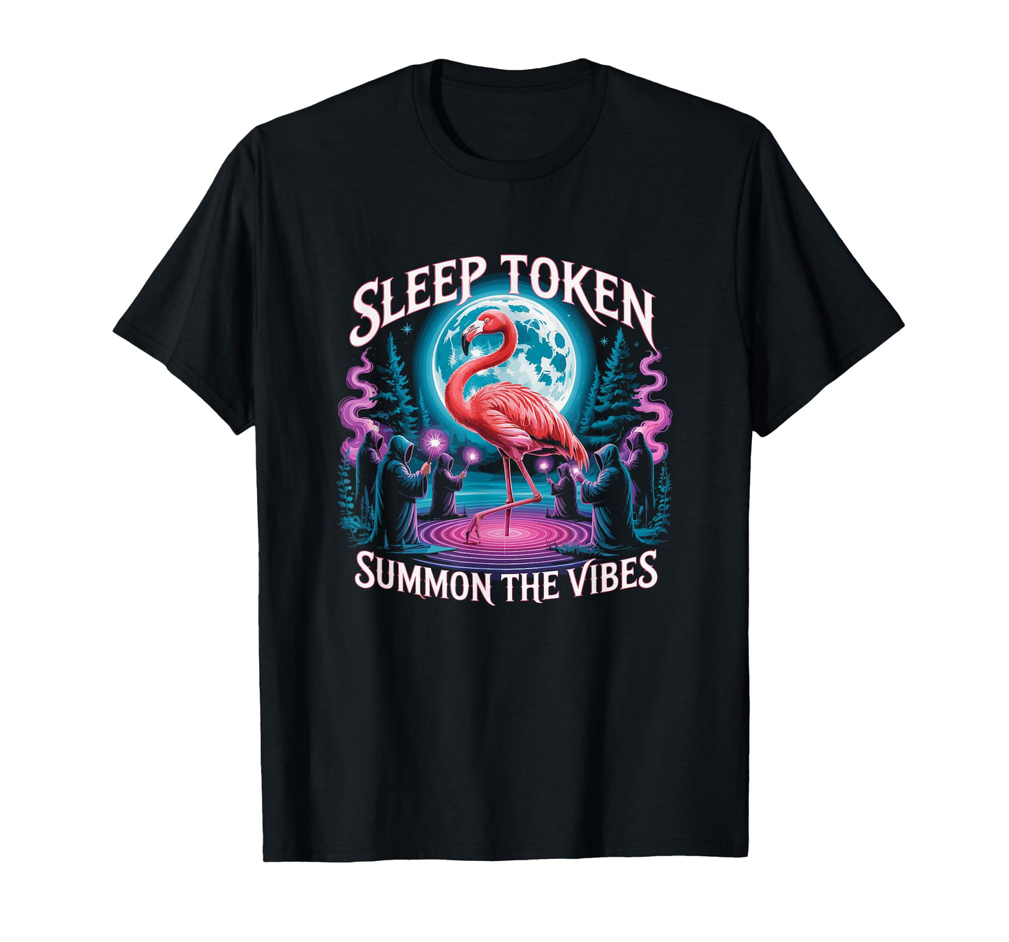 Flamingo Ritual Sleep Token Aesthetic Moon Vibes T-Shirt