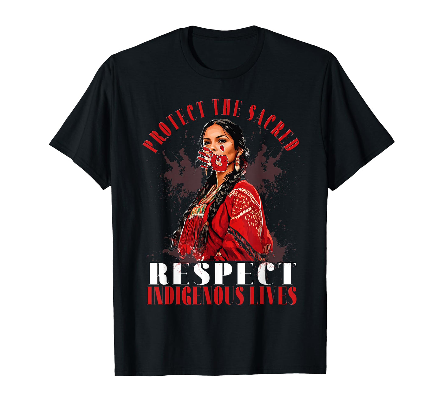 MMIW Awareness Indigenous Women Stolen Sisters Native Art T-Shirt