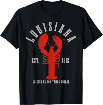 Louisiana Est. 1812 Crawfish New Orleans Mardi Gras T-Shirt