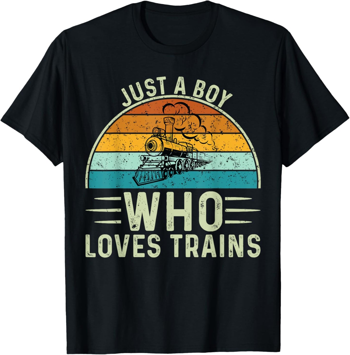 Just A Boy Who Loves Trains Tee | TeeBrew