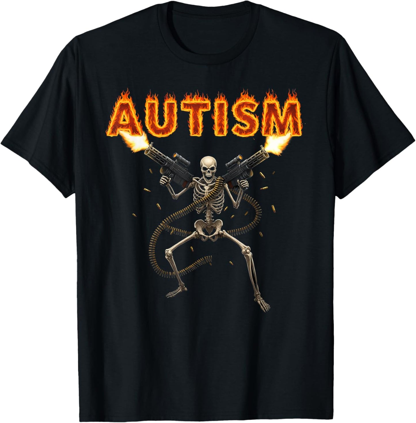 funny Autism Skeleton Meme Funny for Men Women Kids T-Shirt