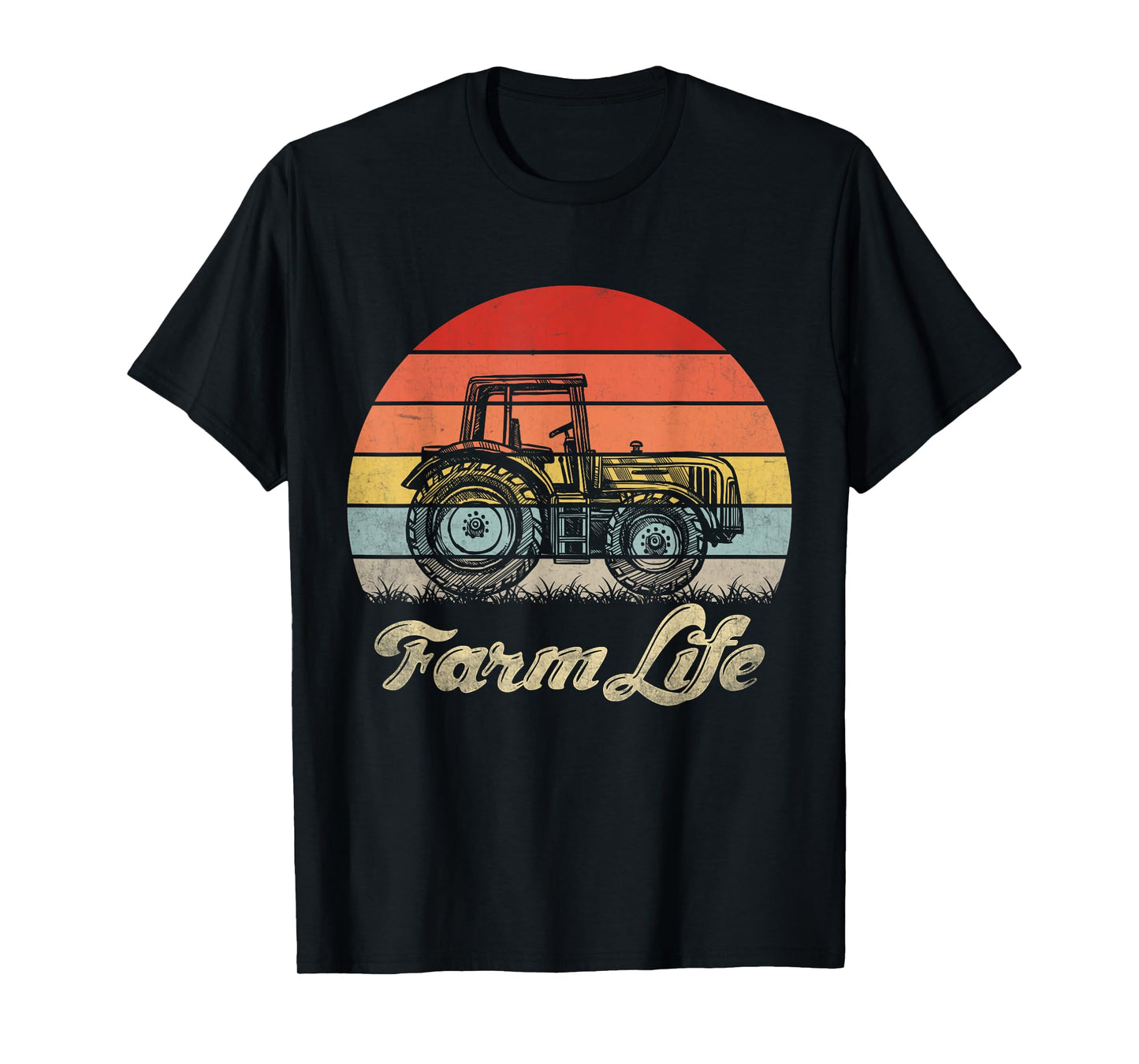 Support Local Farmers Vintage Tractor Farm Life Mens & Women T-Shirt