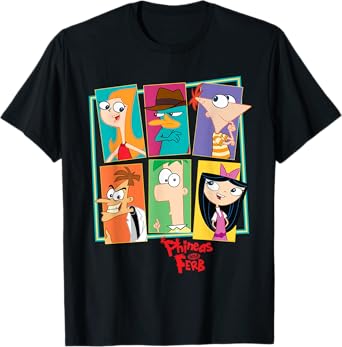 Disney Phineas and Ferb Character Collage T-Shirt