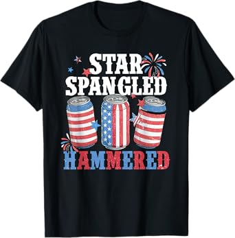 Retro Getting Star Spangled Hammered America 4th Of July T-Shirt for Women Men