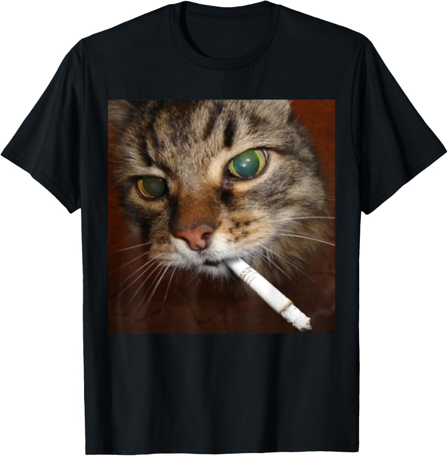 Cat Meme Cat Smoking Cigarette T-Shirt