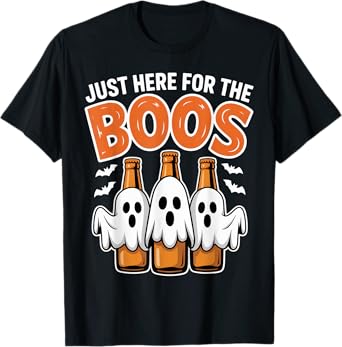 Just Here for The Boos Party Crew Halloween Fun T-Shirt
