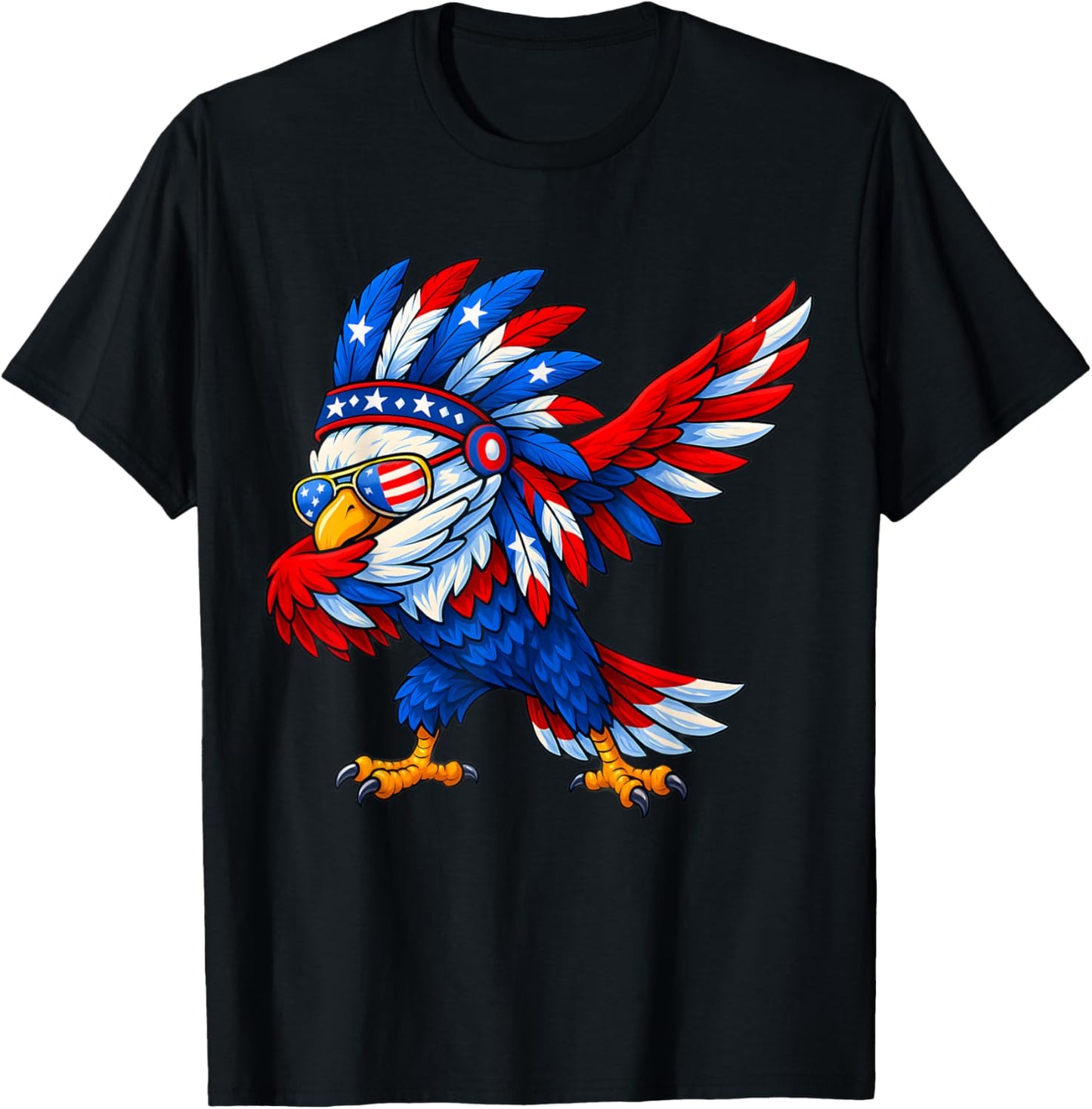 American Flag Bald Eagle Usa Patriotic 4th Of July Men Women T-shirt