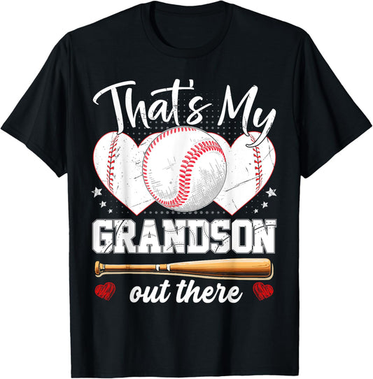 That'S My Grandson Out There Baseball Grandma Mother's Day T-Shirt