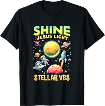 Stellar Space School Camp Christian VBS 2025 Vacation T-Shirt