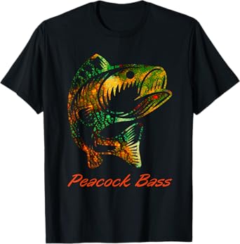 Peacock Bass Colorful Graphic Art Gift for Fishing Lovers T-Shirt