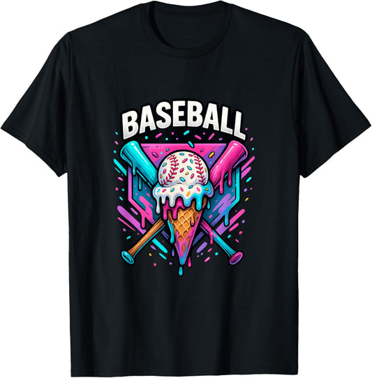 Baseball Shirt Baseball Drip Lifestyle Boys Pink Purple T-Shirt
