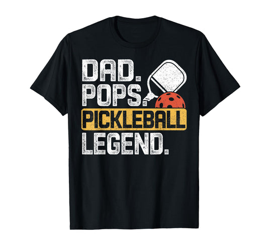 Dad Pops Pickleball Legend Funny Grandpa T-Shirt