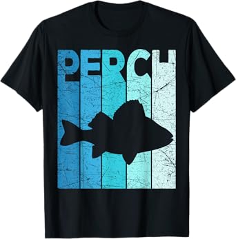 Perch Vintage Seafood Fisherman Retro Perch Fishing T-Shirt