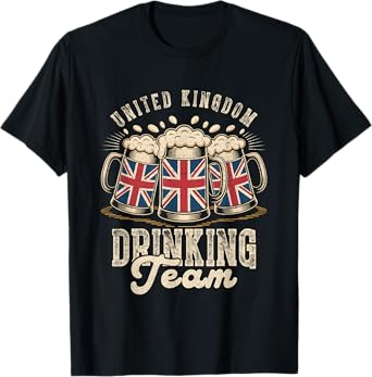 United Kingdom Drinking Team Funny Party British Beer Fest T-Shirt