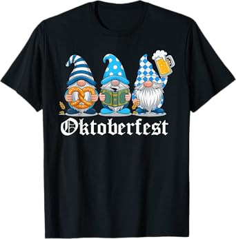 Oktoberfest Gnome Beer Pretzel Wizard Bavarian T-Shirt