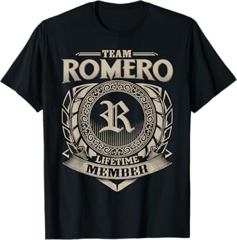 Team ROMERO Lifetime Member Vintage ROMERO Family T-Shirt