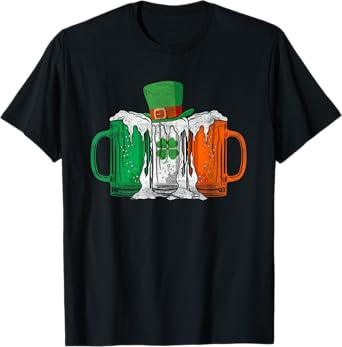 Irish Flag Ireland Beer St Patrick's Day Drink T-Shirt