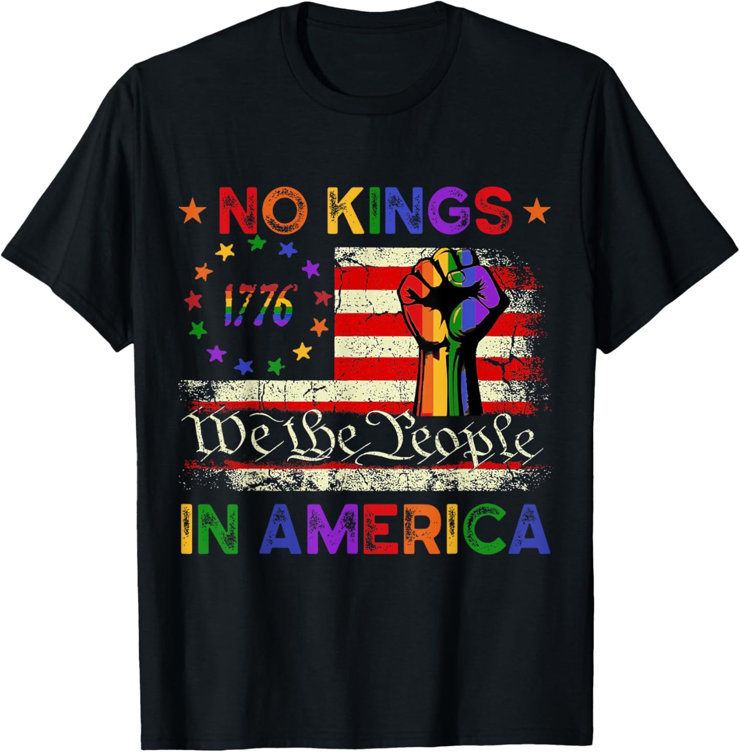 Patriotic Pro-democracy Protest June 14 No Kings In America T-shirt