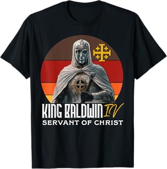 King Baldwin IV Jerusalem Cross Catholic T-Shirt