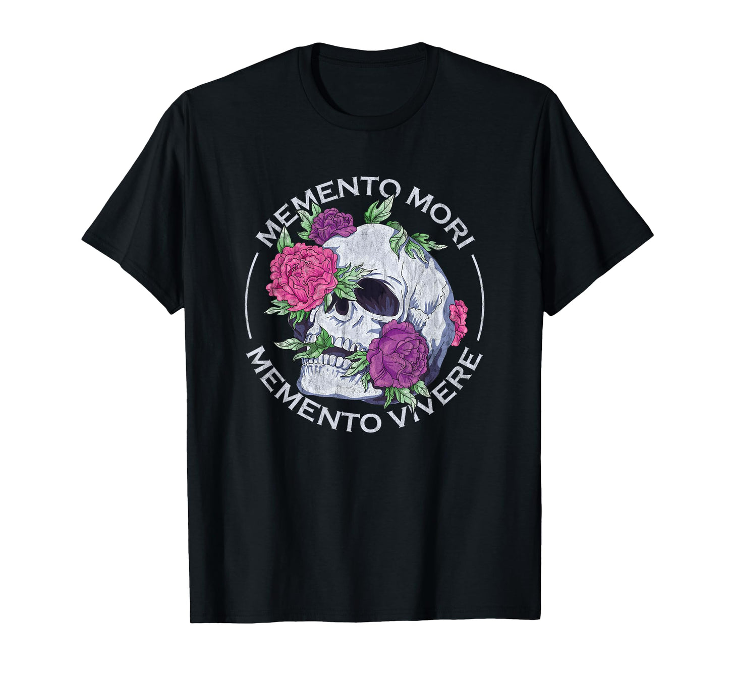 Memento Mori Memento Vivere Latin Stoic Saying T-Shirt