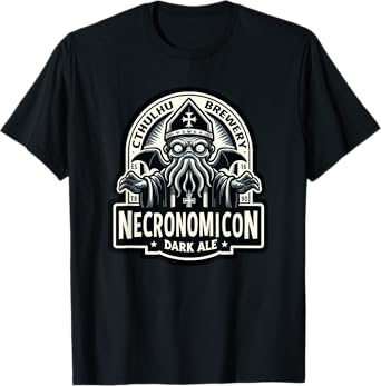 Cthulhu Dark Ale IPA Beer Brewery Parody Necronomicon T-Shirt