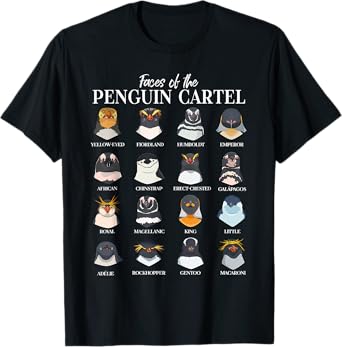 Penguin Cartel - types of penguins T-Shirt