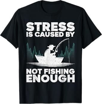 Funny Fishing Design For Men Women Bass Fly Fishing Lovers T-Shirt