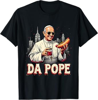 Da Pope Bold Retro Flag Funny Meme Design T-Shirt