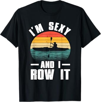 Cool Kayak Art For Men Women Kayaker Rowing Boating Kayaking T-Shirt