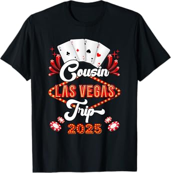 Cousin Las Vegas Trip 2025 Family Squad Vacation Matching T-Shirt