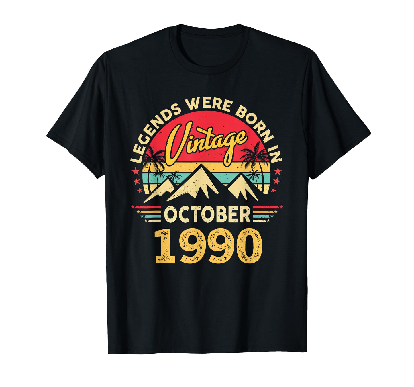 Vintage 35th Birthday Legends were Born in October 1990 T-Shirt