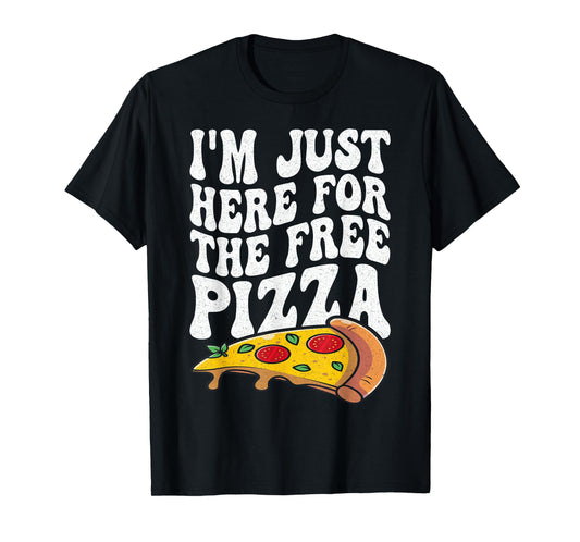 I'm Just Here For The Free Pizza Funny Cruise 2024 Men Women T-Shirt